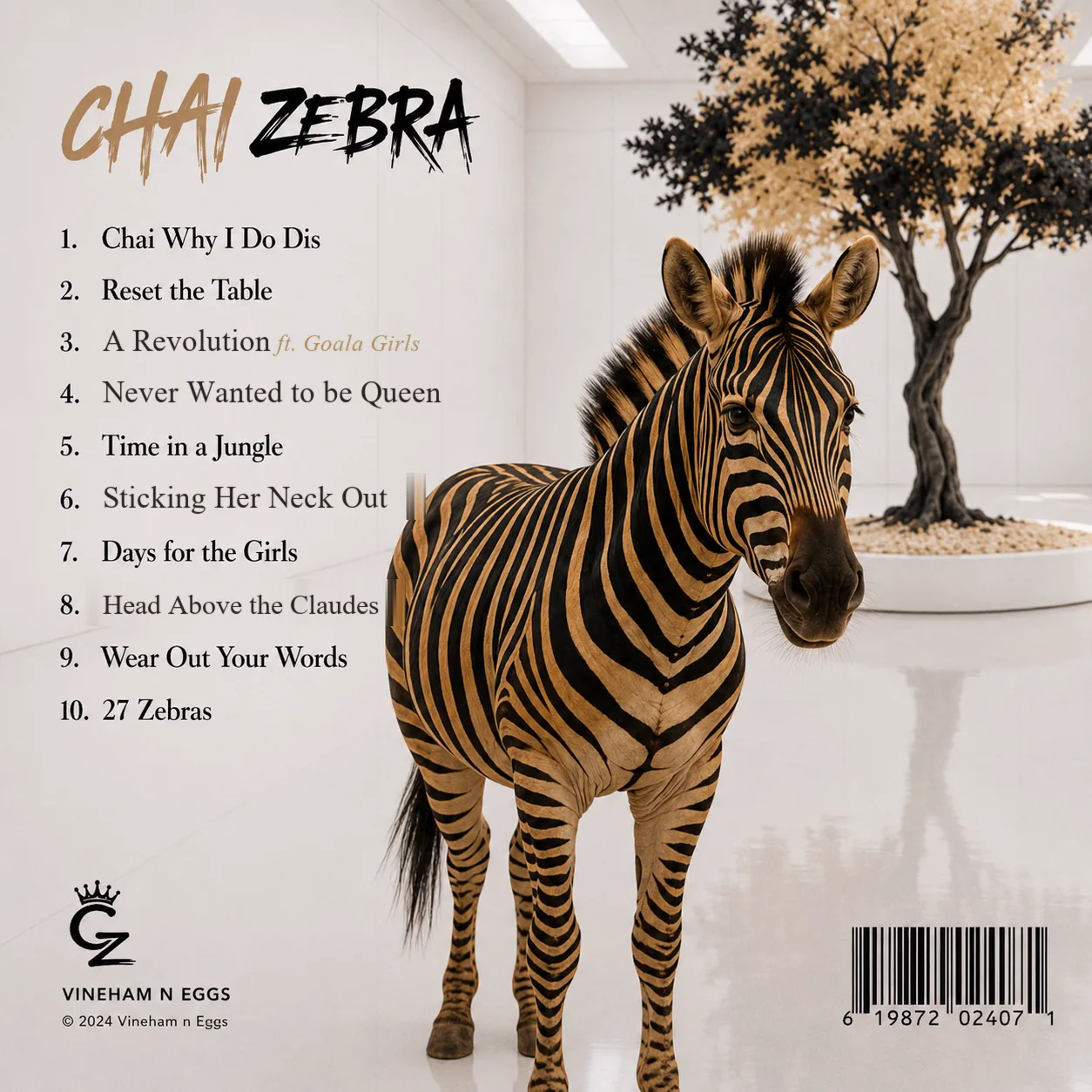 Chai Zebra — inside cover & track list
